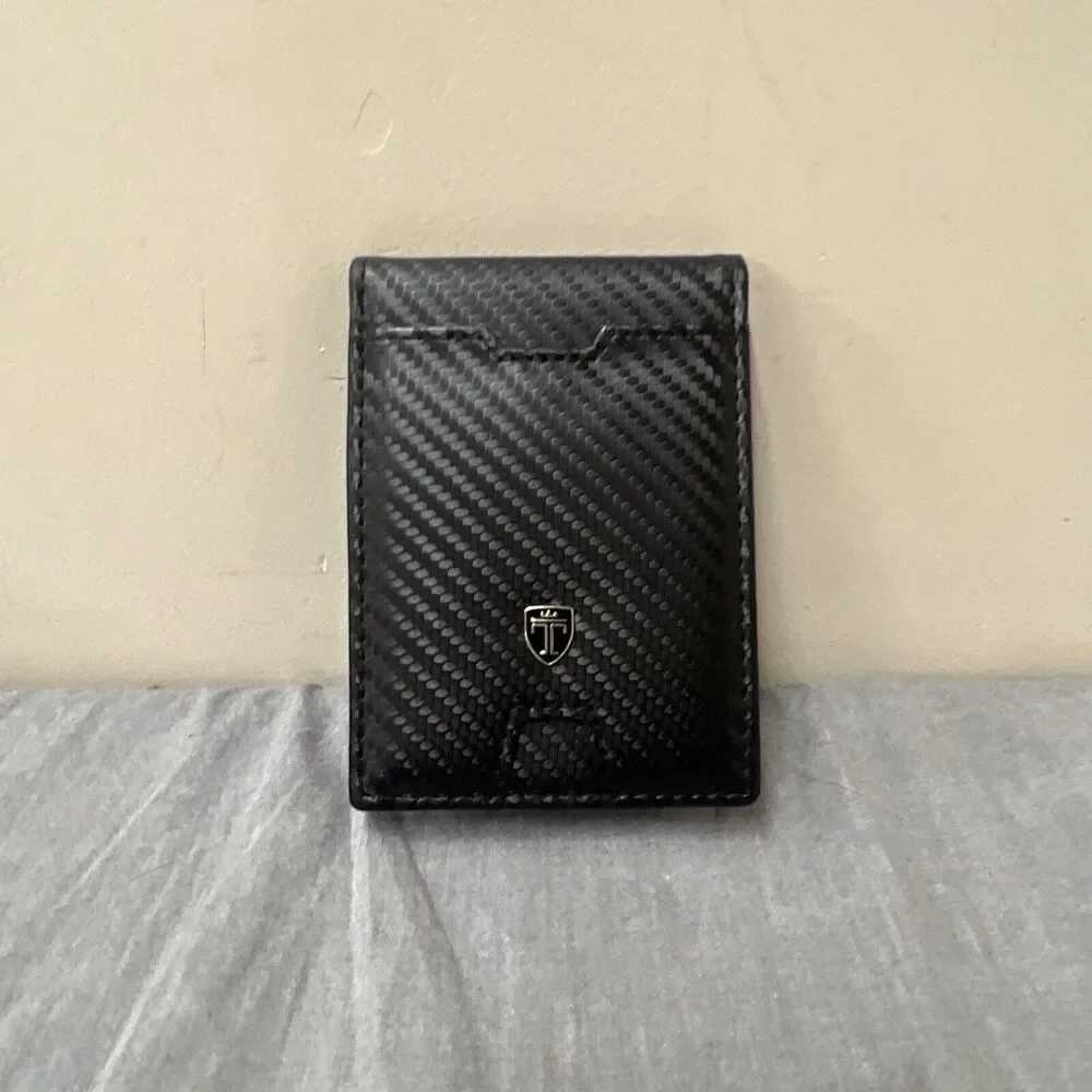 TRAVANDO Mens Slim Wallet with Money Clip AUSTIN RFID Blocking Bifold Charity